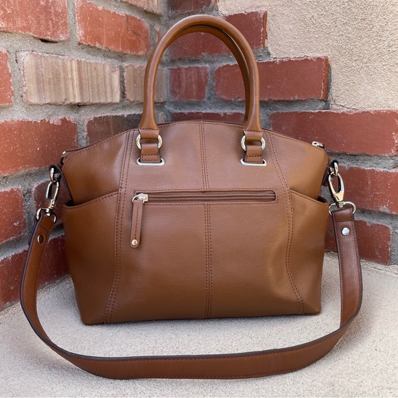 Tignanello • satchel/saddlebag/purse • Genuine Leather • camel color - Picture 6 of 11